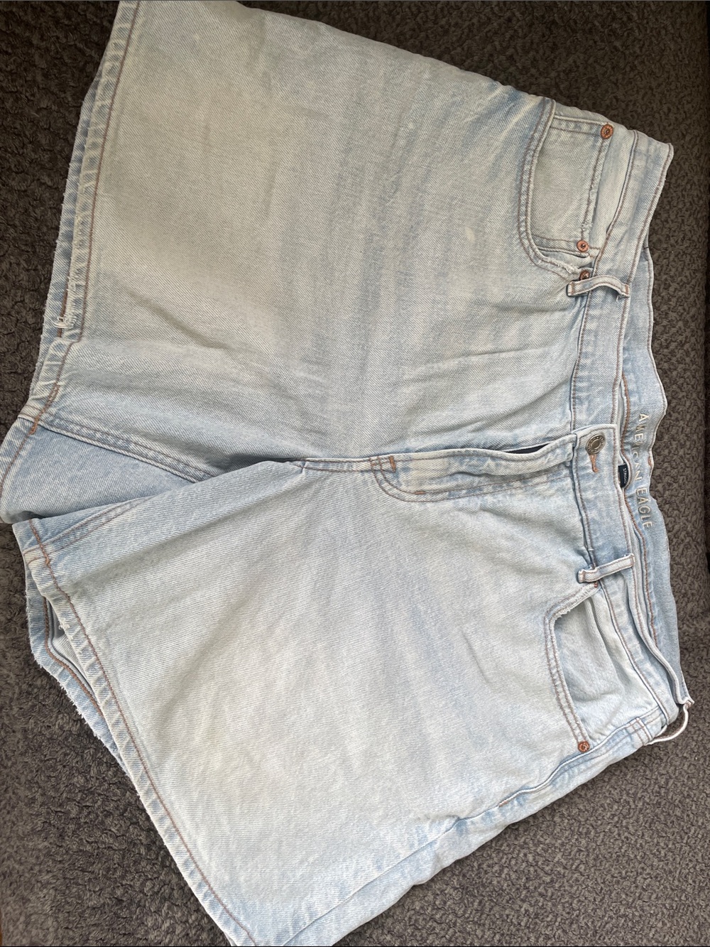 American Eagle Outfitters Light Blue High-Rise Denim Shorts